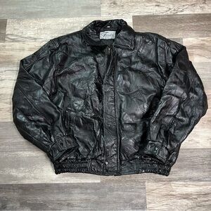 Fondini Fashions chunky black leather jacket